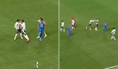 Beşiktaşlı futbolcular maç oynanırken birbirine girdi