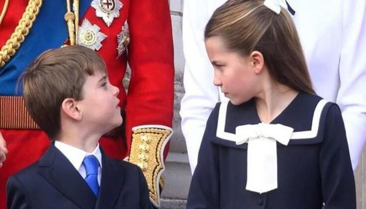 Prenses Charlotte, geçit töreninde kardeşi Prens Louis’i azarladı